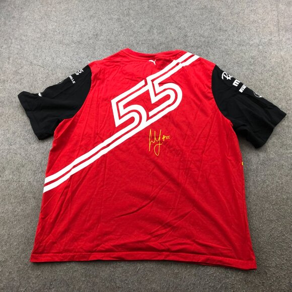 Puma Ferari Shirt 2XL Red Satander Carlos Sainz Racing F1 - Picture 7 of 10